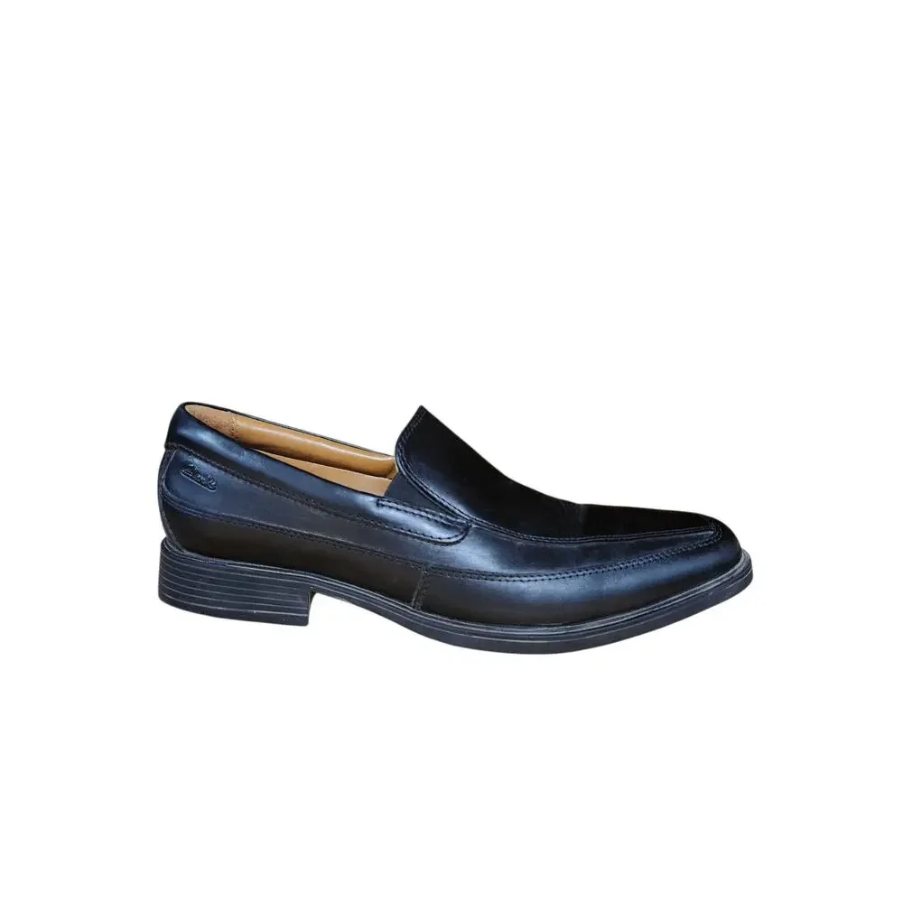 Clarks Collection Men's Black Slip On Loafers Dress Shoes Size 9
